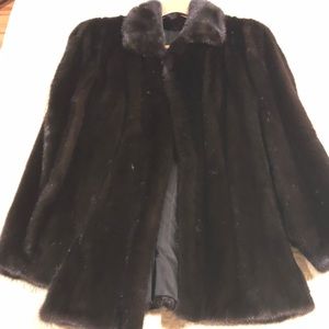 Natural ranch black sable mink coat